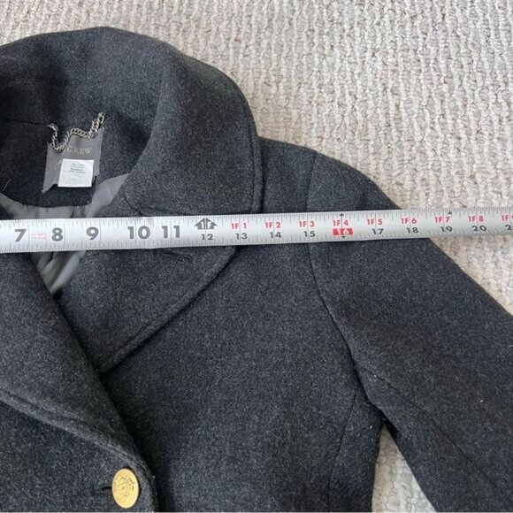 J. Crew Stadium Cloth Nello Gori Double Breasted Wool Pea Coat - Picture 10 of 14